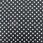 Mini Hearts Black Viscose