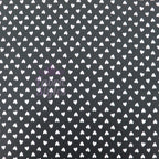Mini Hearts Black Viscose