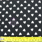 Mini Hearts Black Viscose