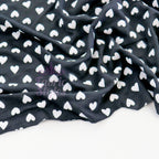 Mini Hearts Black Viscose