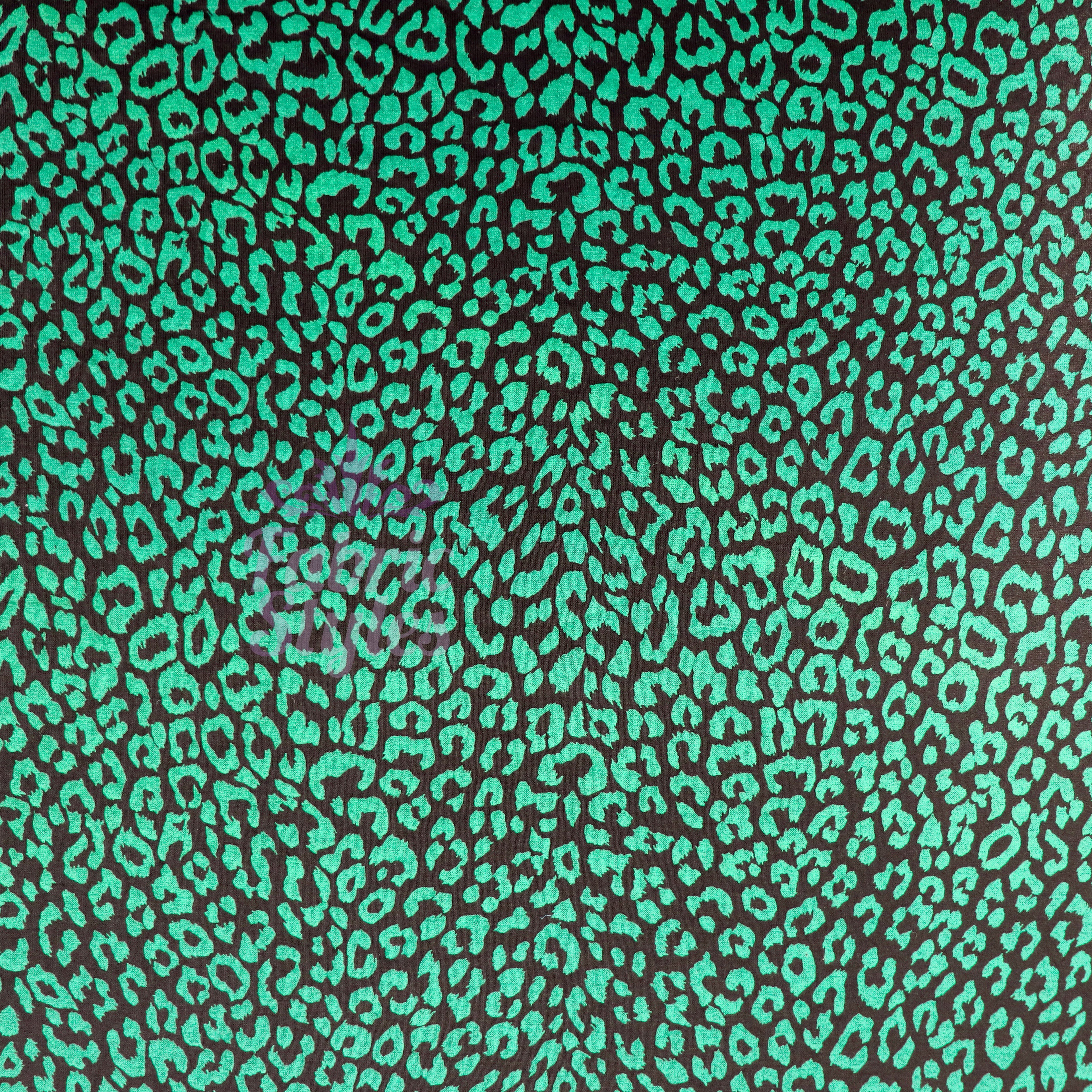 Jade Leopard Viscose
