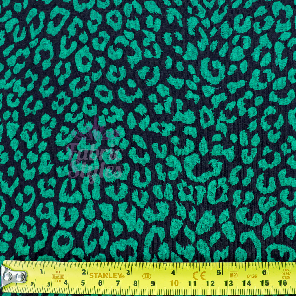 Jade Leopard Viscose
