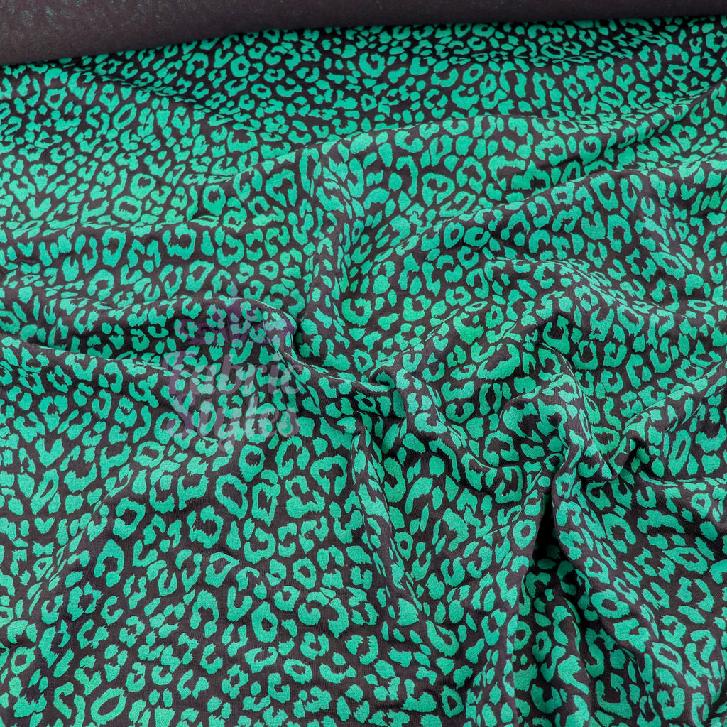 Jade Leopard Viscose