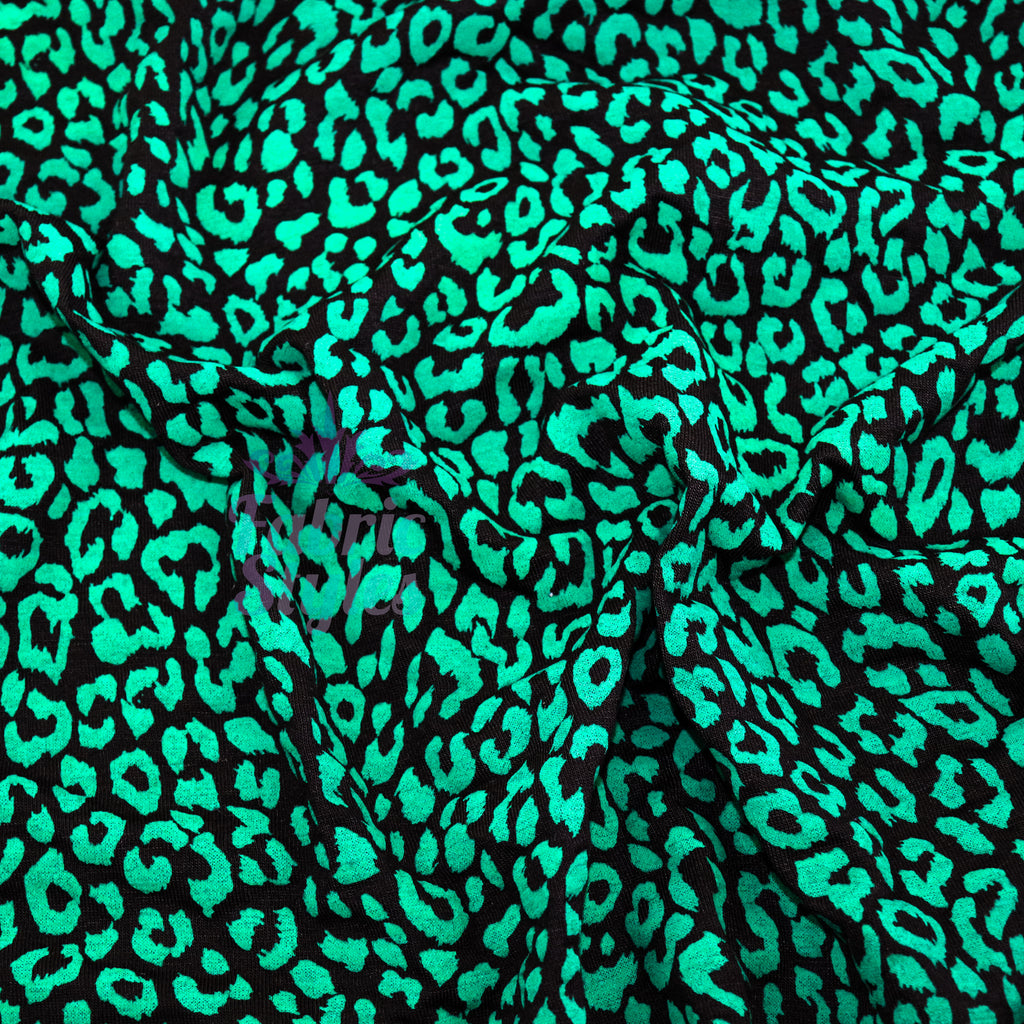 Jade Leopard Viscose