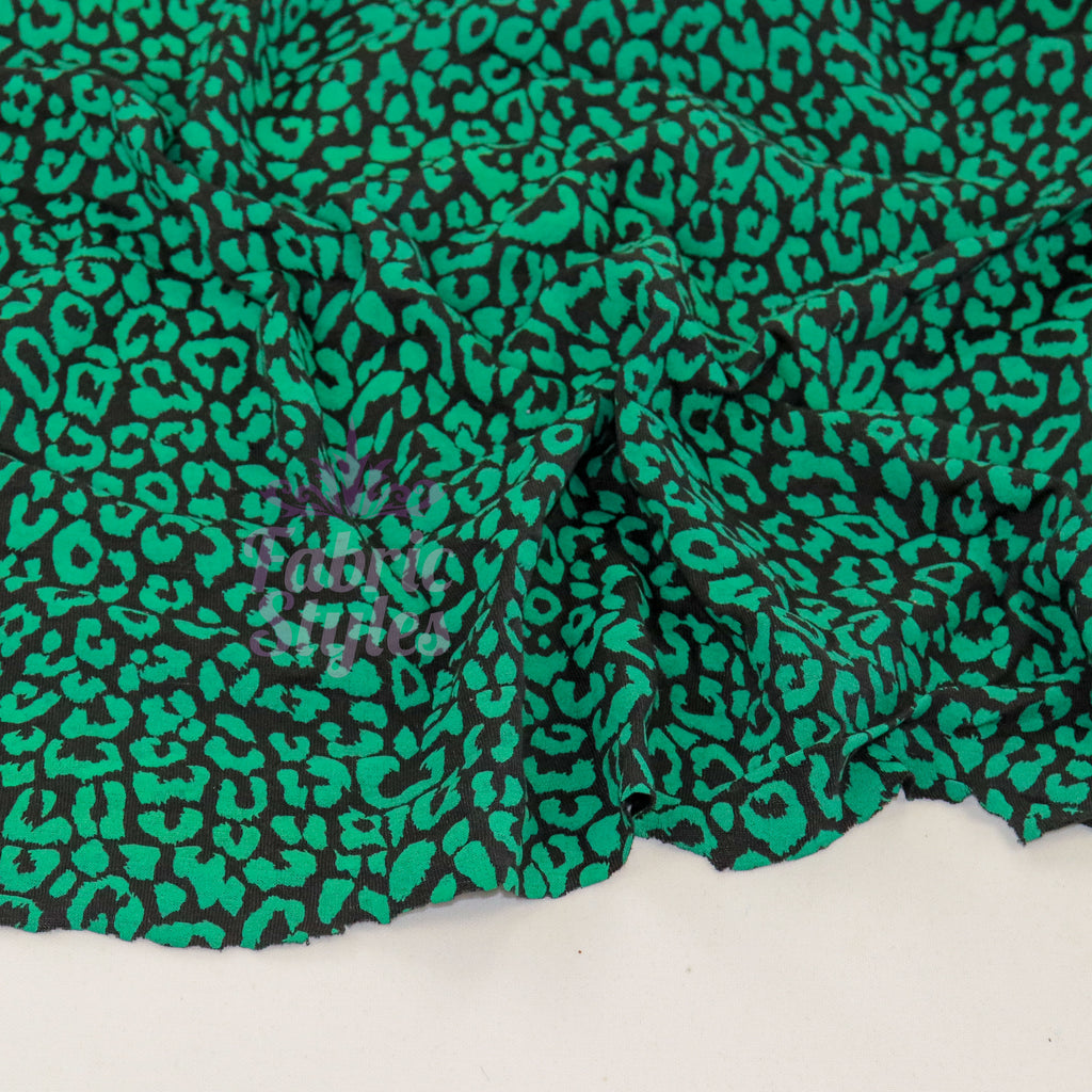 Jade Leopard Viscose