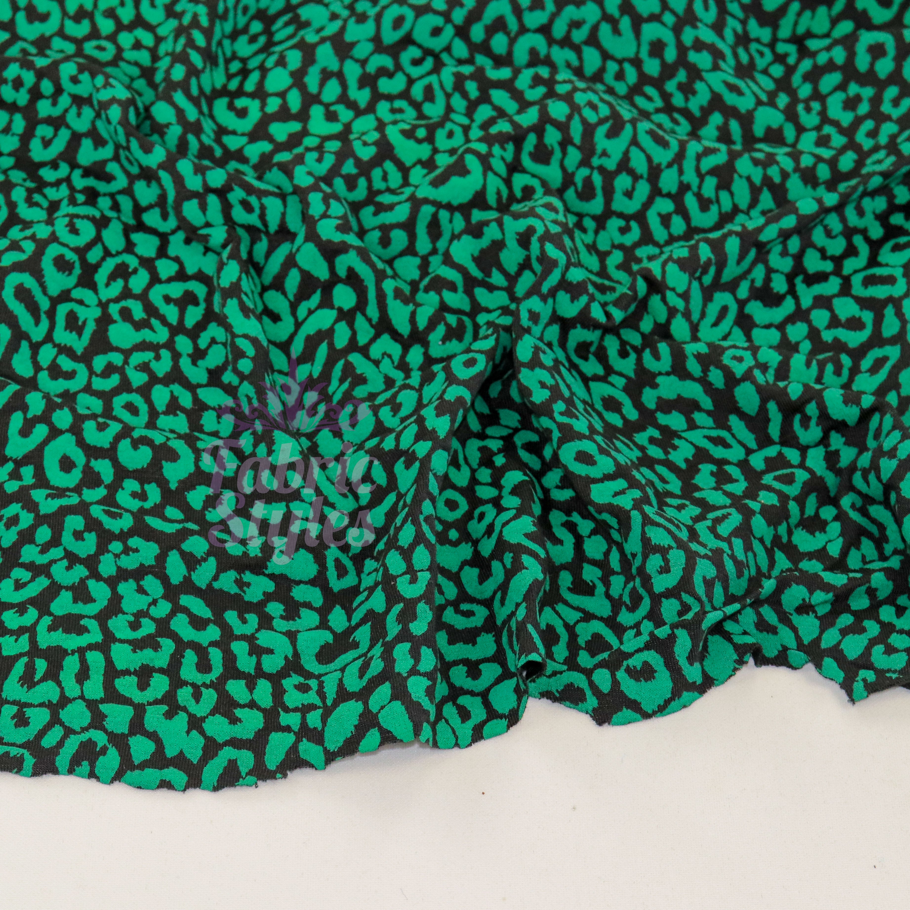 Jade Leopard Viscose