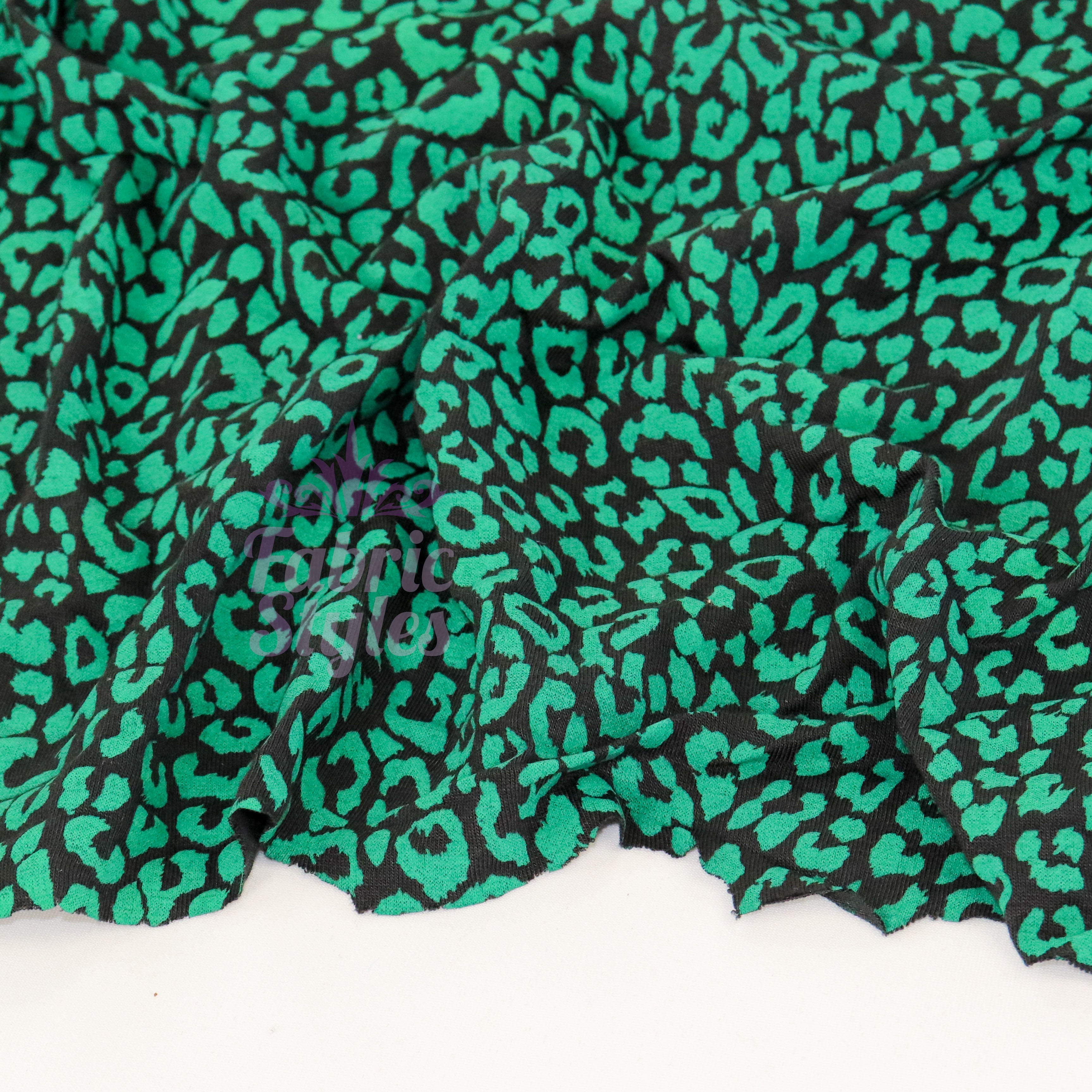 Jade Leopard Viscose