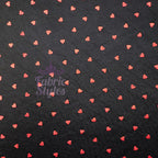 Black & Red Mini Hearts Viscose