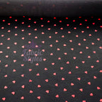 Black & Red Mini Hearts Viscose