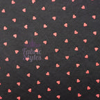 Black & Red Mini Hearts Viscose