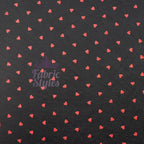 Black & Red Mini Hearts Viscose