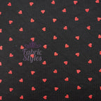 Black & Red Mini Hearts Viscose