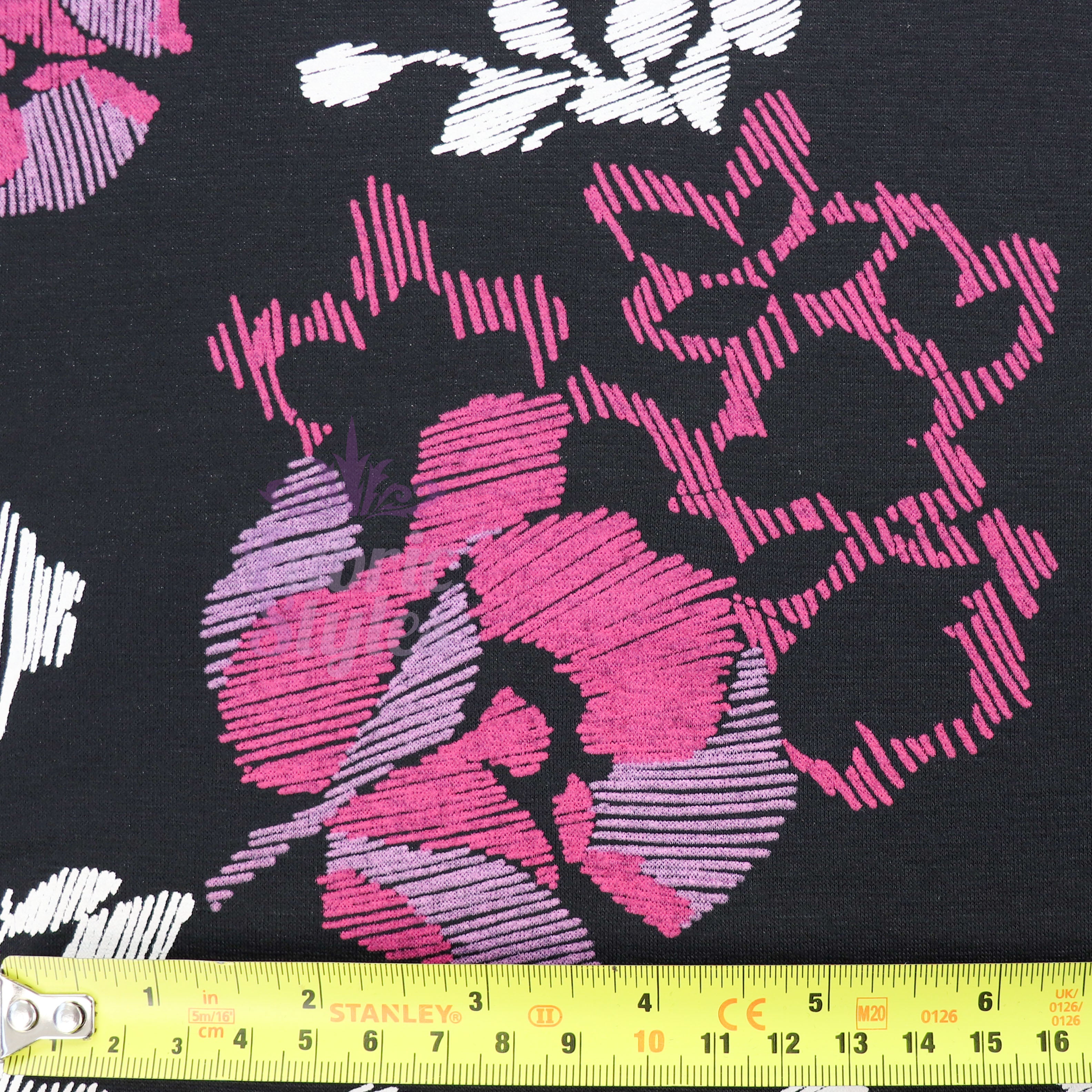 Pink Line Sketch Floral Viscose