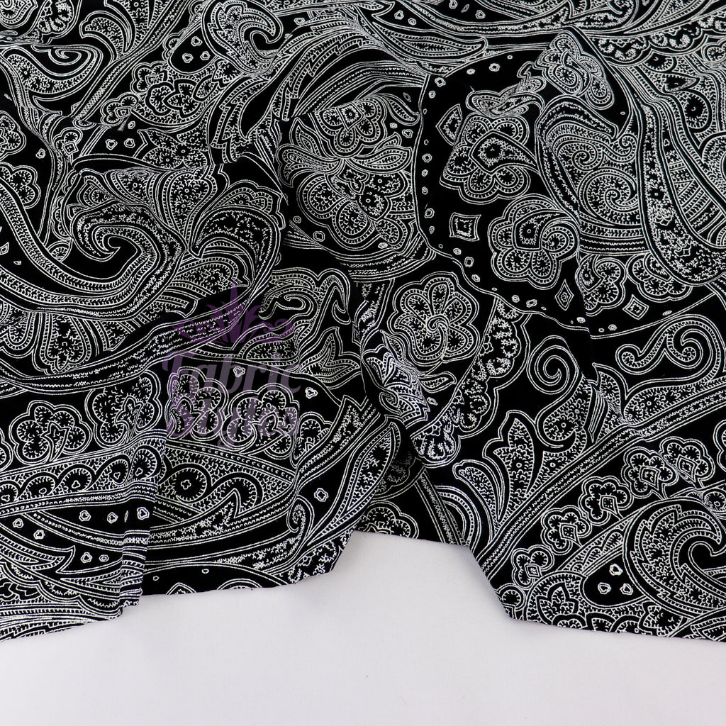 Paisley Scarf Outline Viscose