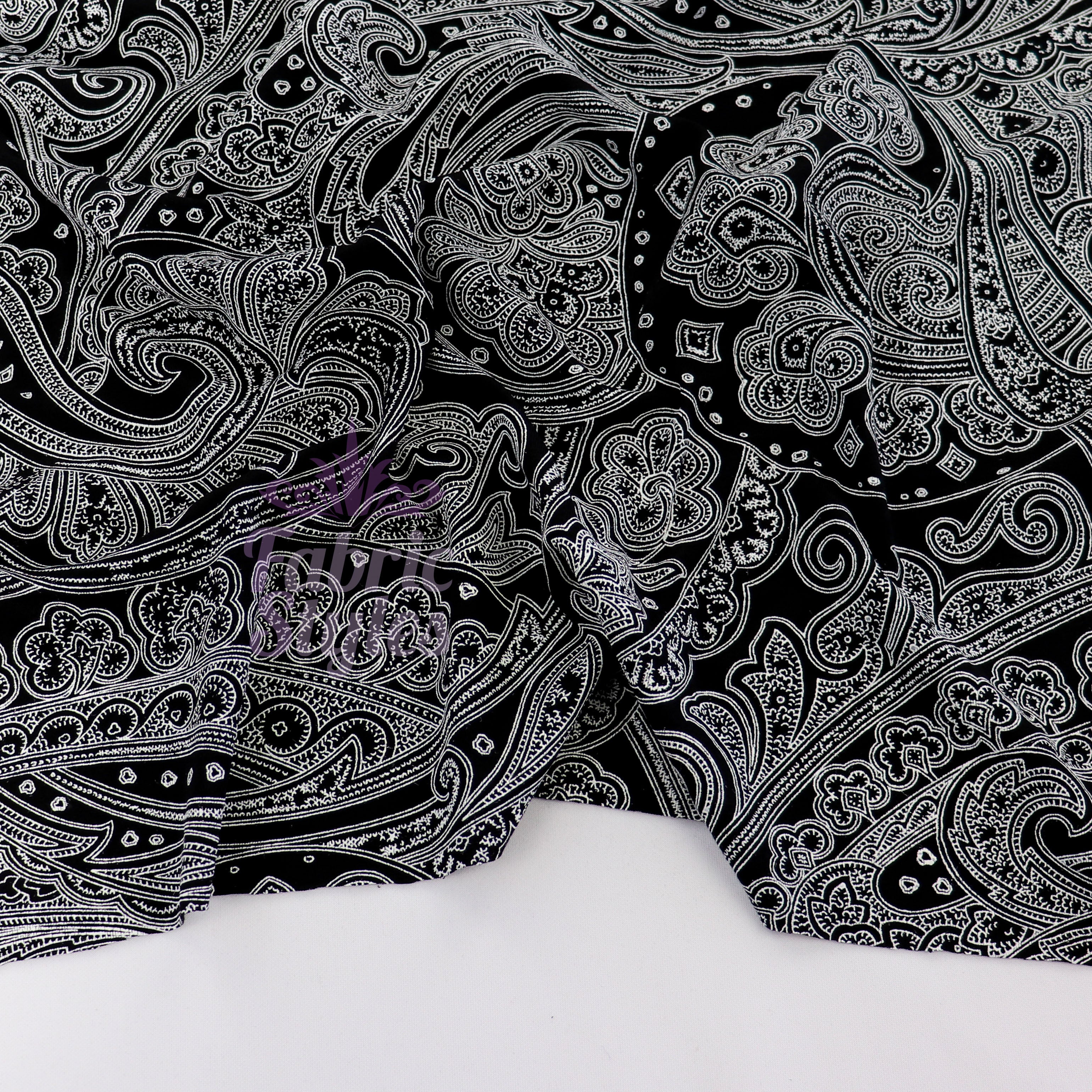Paisley Scarf Outline Viscose