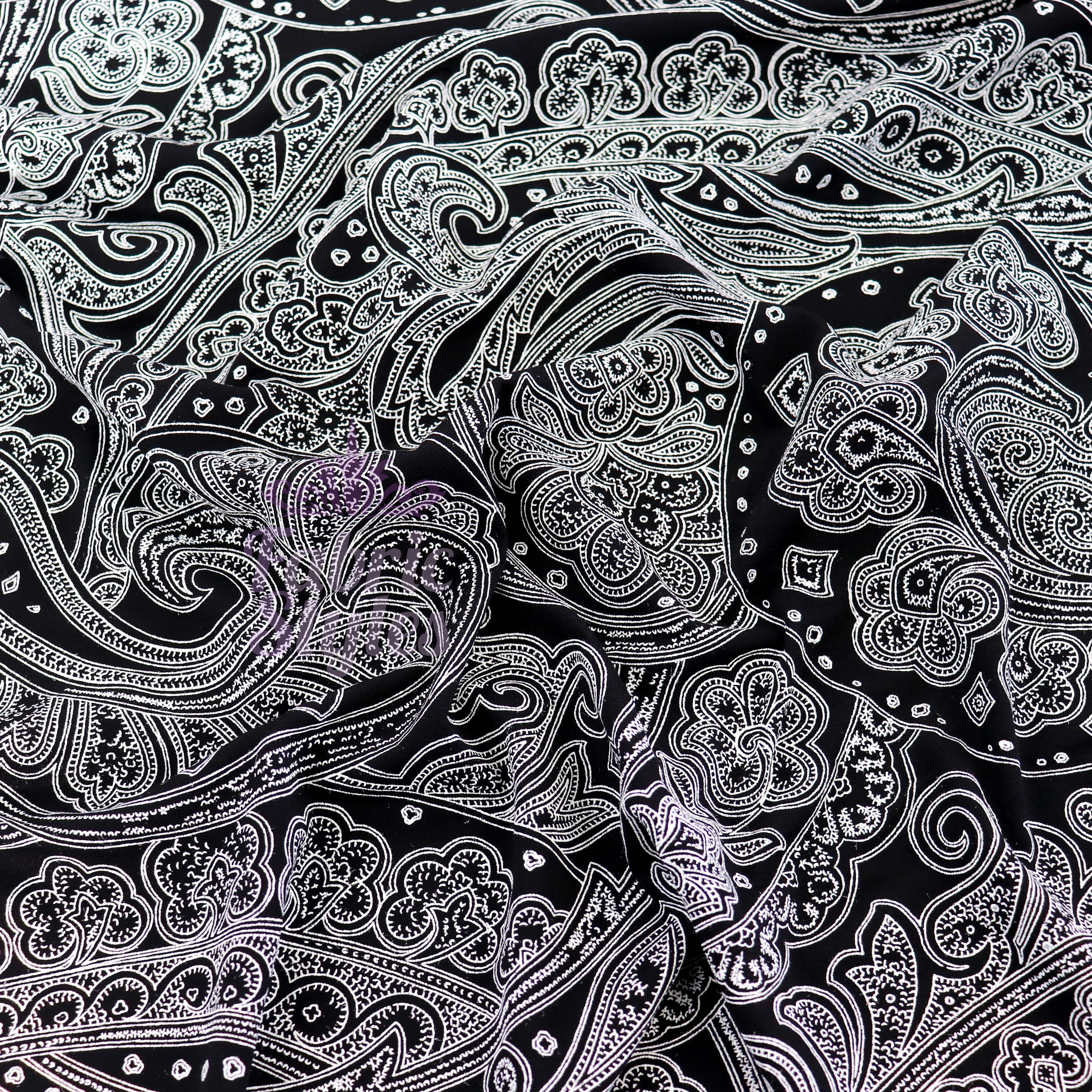 Paisley Scarf Outline Viscose