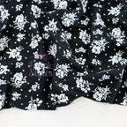 Monochrome Ditsy Floral Viscose