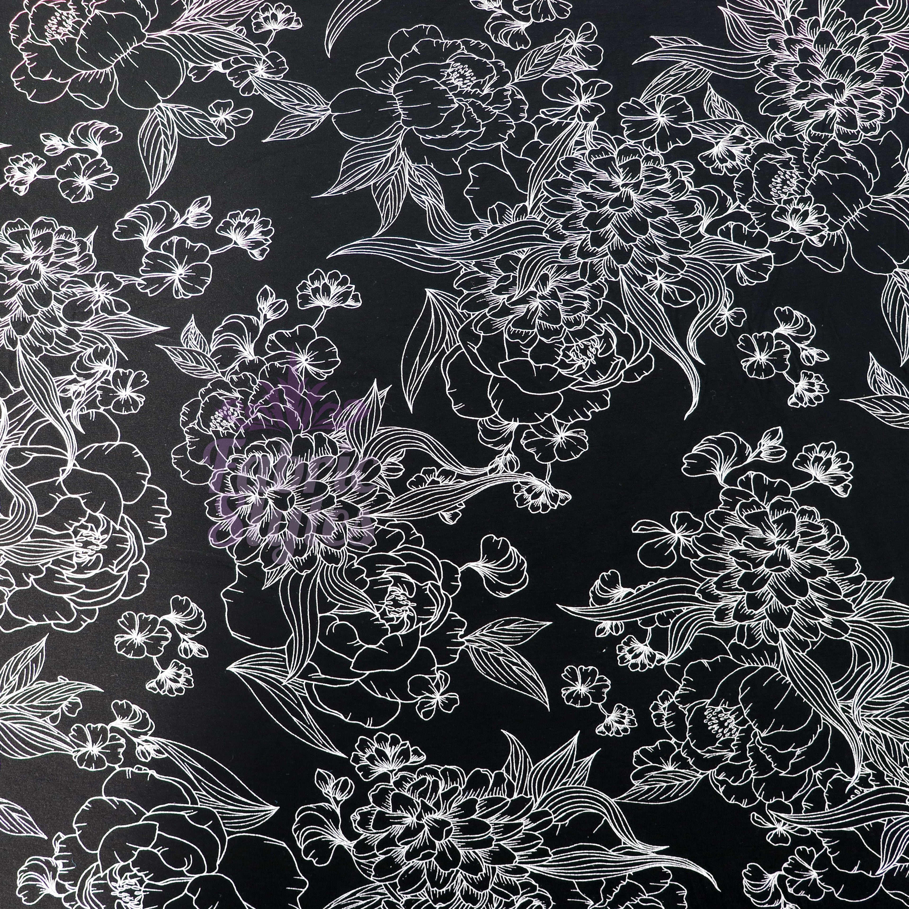 Floral Outline Viscose