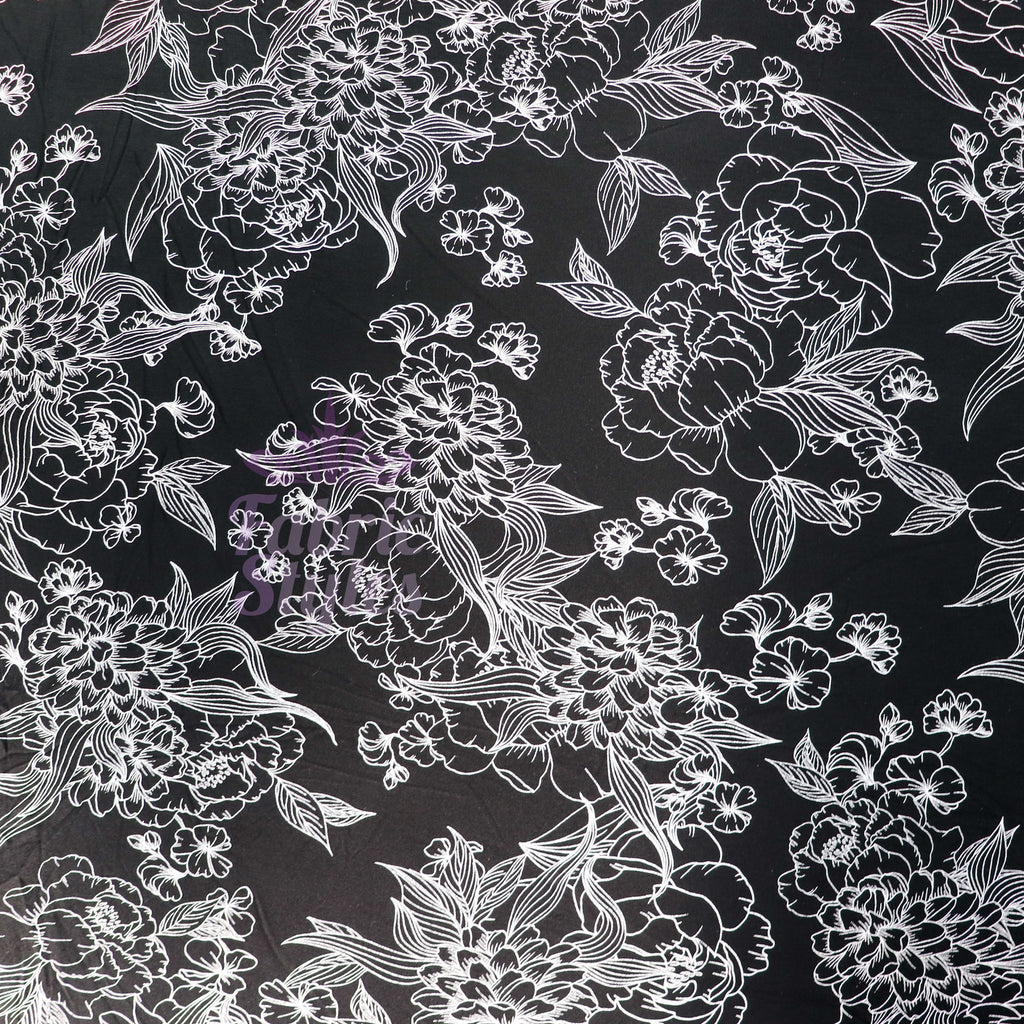 Floral Outline Viscose