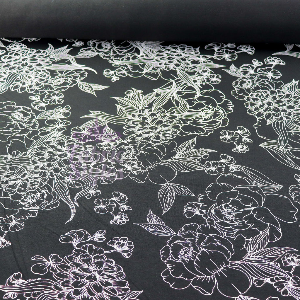 Floral Outline Viscose