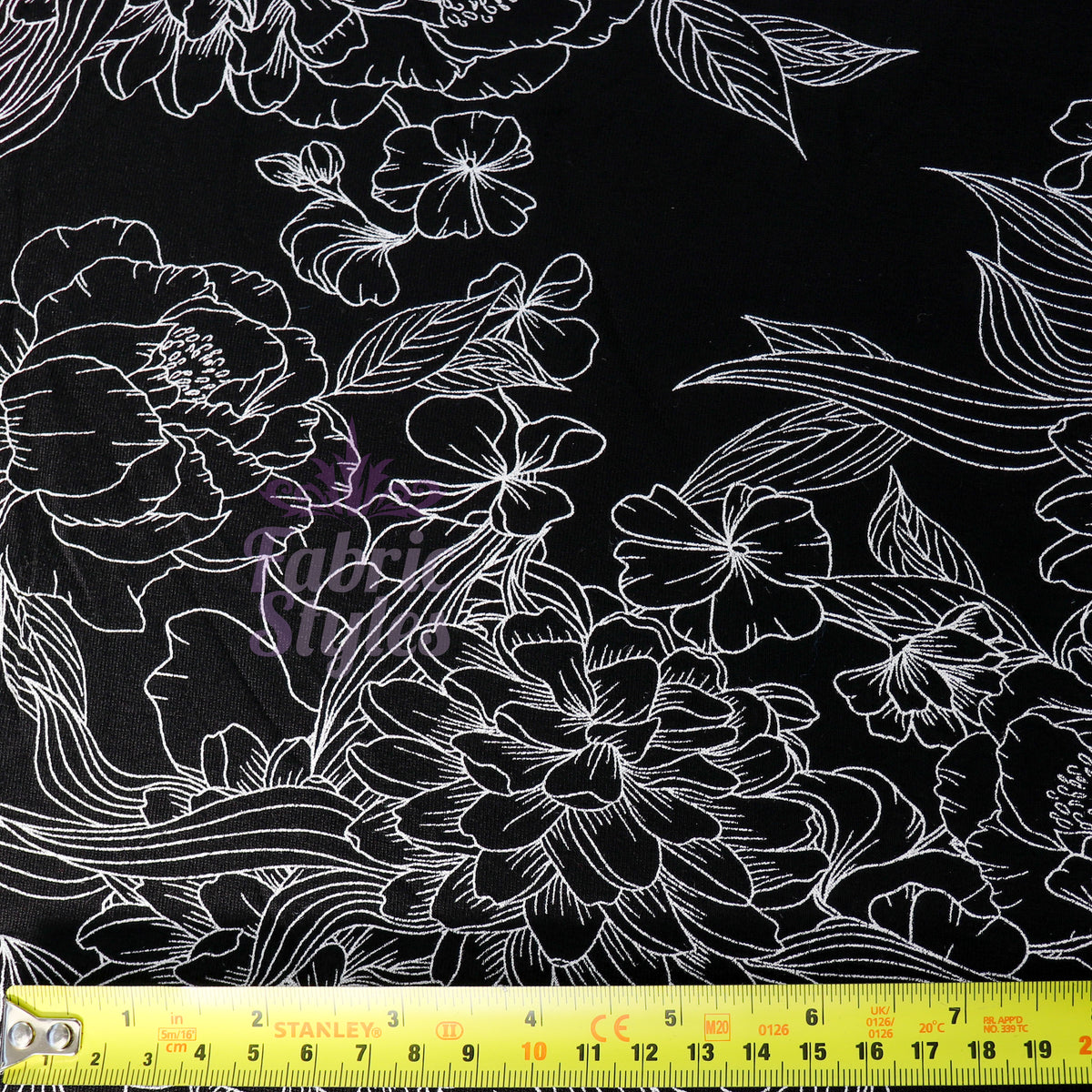 Floral Outline Viscose