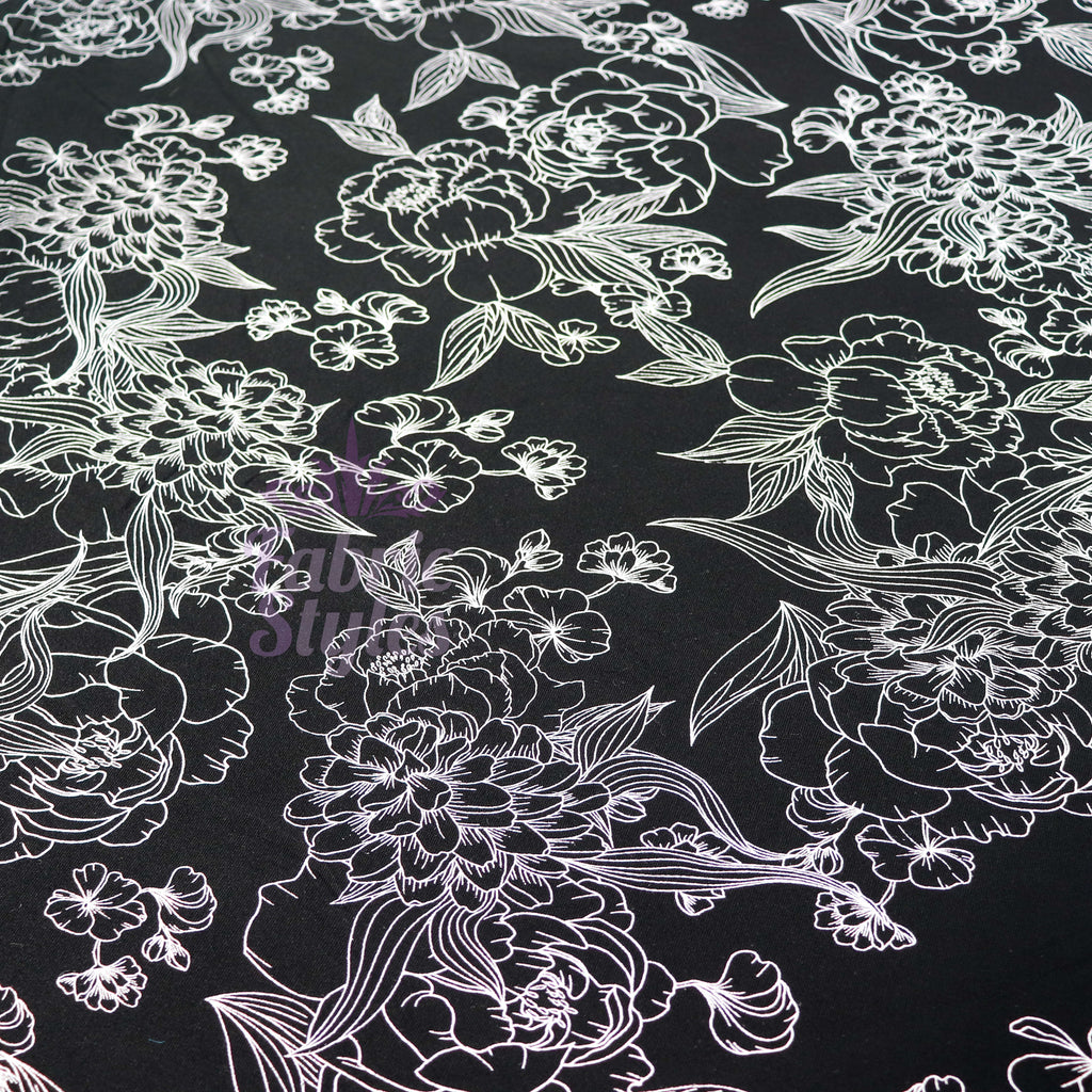 Floral Outline Viscose