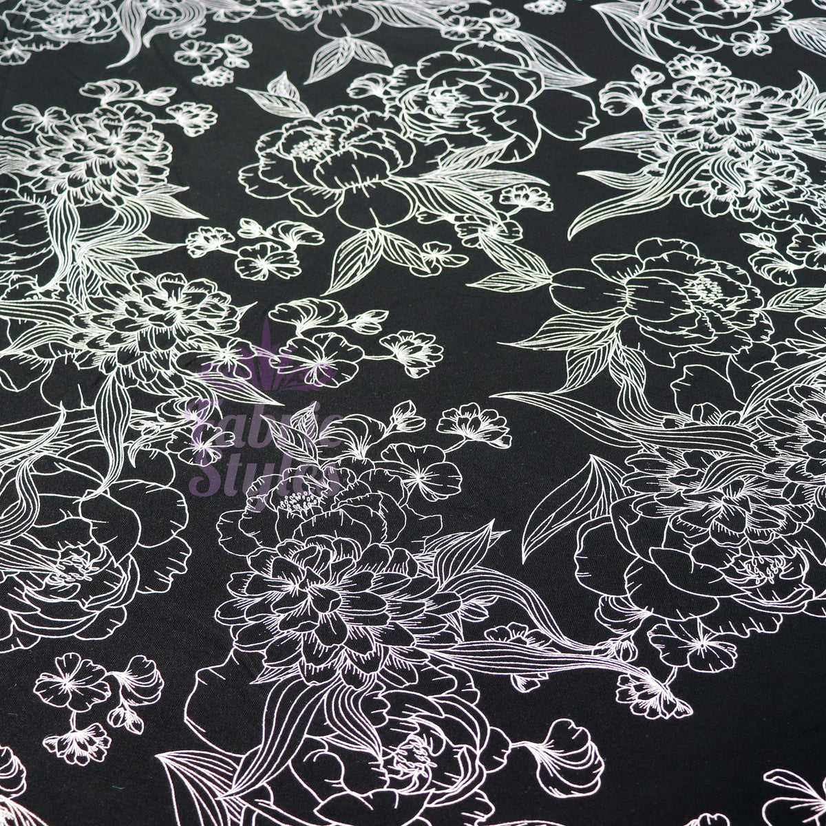 Floral Outline Viscose