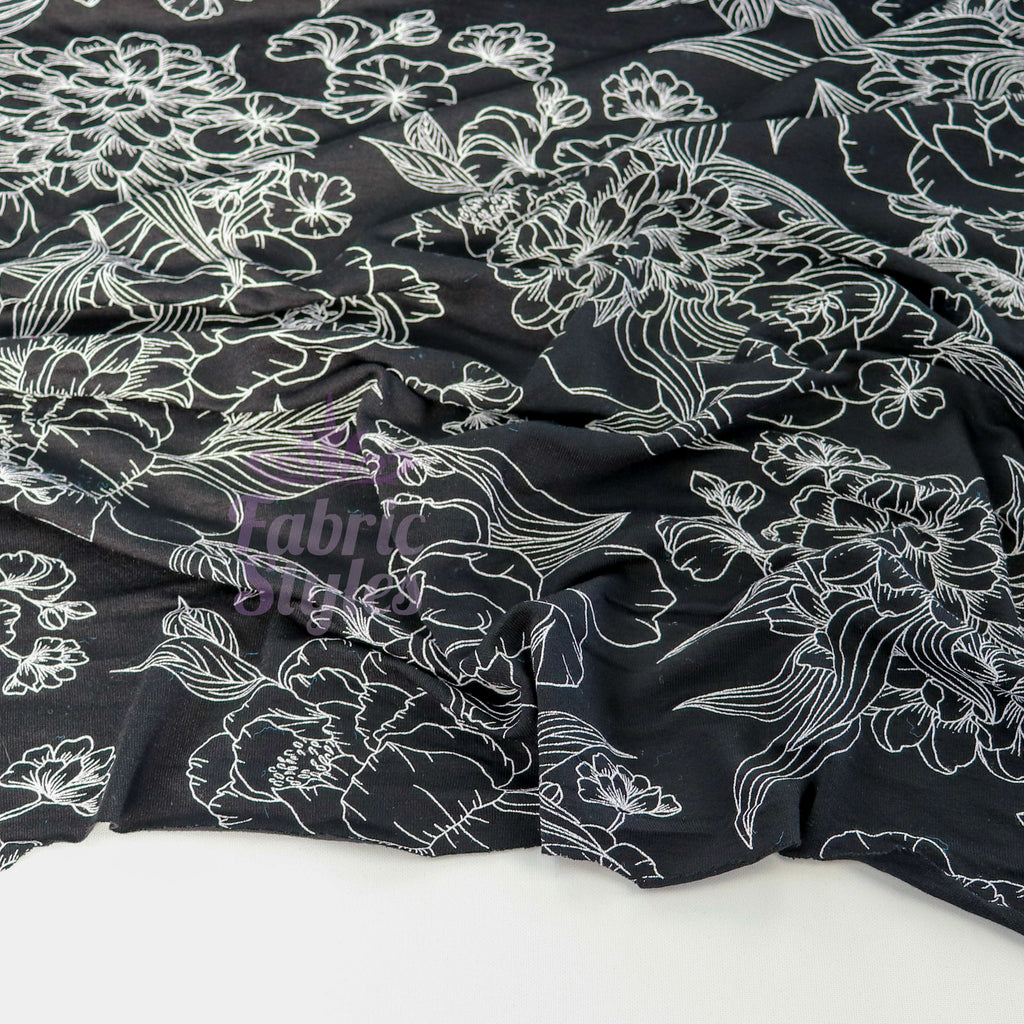 Floral Outline Viscose