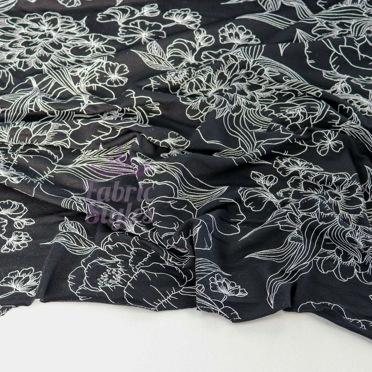 Floral Outline Viscose