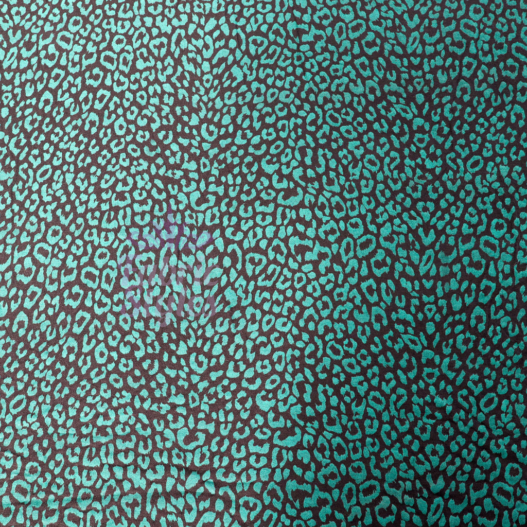 Bottle Green Viscose Leopard