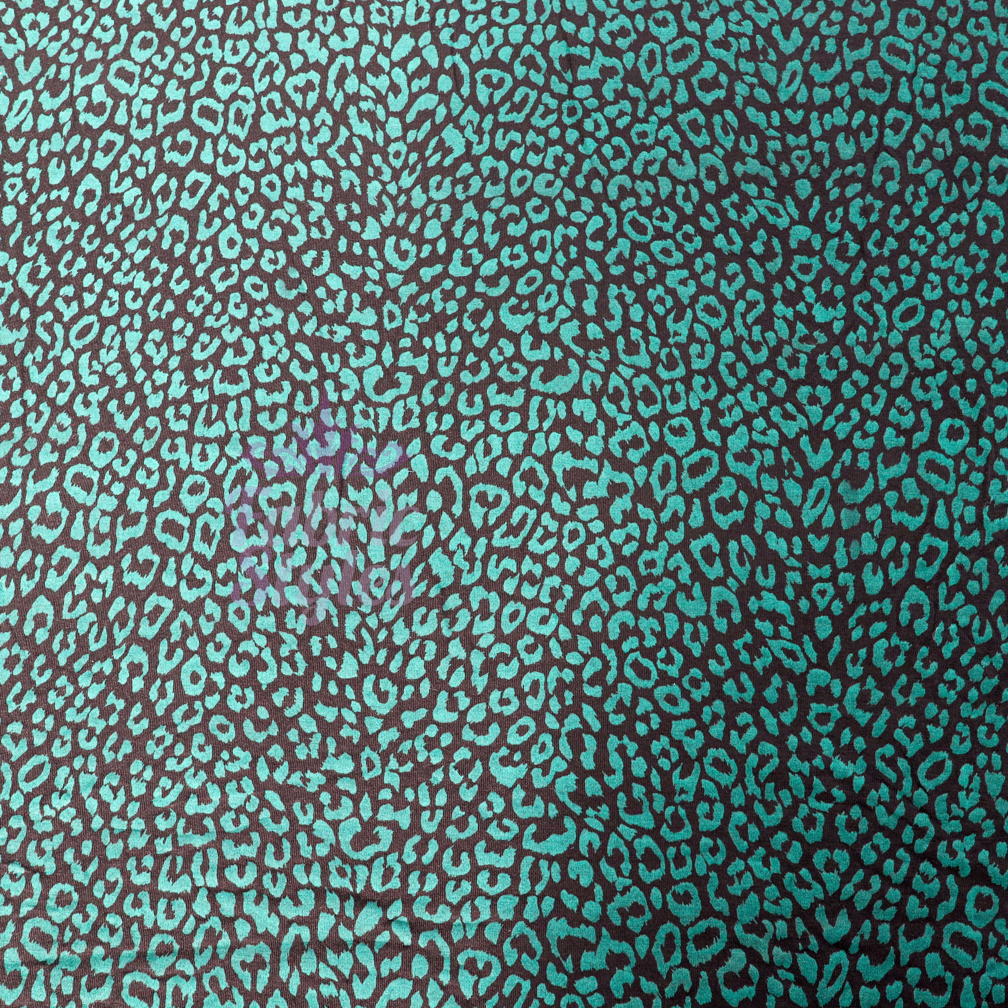 Bottle Green Viscose Leopard