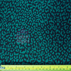Bottle Green Viscose Leopard