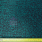 Bottle Green Viscose Leopard