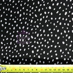 Black & White Dalmatian Spot Scuba Crepe Stretch Fabric