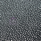 Black & White Dalmatian Spot Scuba Crepe Stretch Fabric