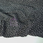 Black & White Dalmatian Spot Scuba Crepe Stretch Fabric
