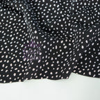 Black & White Dalmatian Spot Scuba Crepe Stretch Fabric