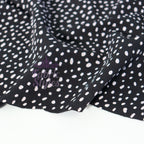 Black & White Dalmatian Spot Scuba Crepe Stretch Fabric