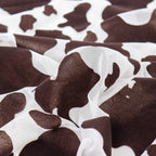 Cow Print Flock Mesh Fabric
