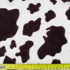 Cow Print Flock Mesh Fabric
