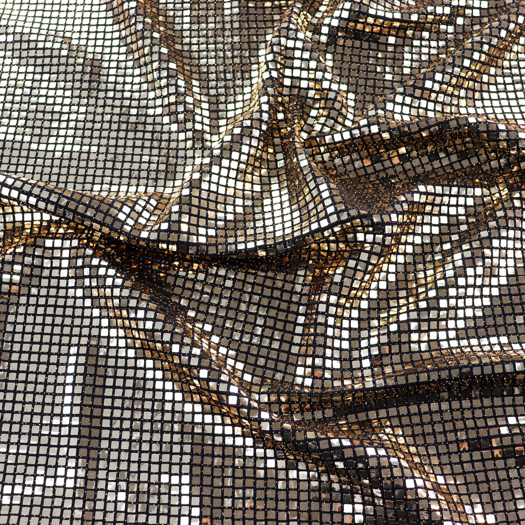 Holographic Square Sequin Stretch Lurex Fabric