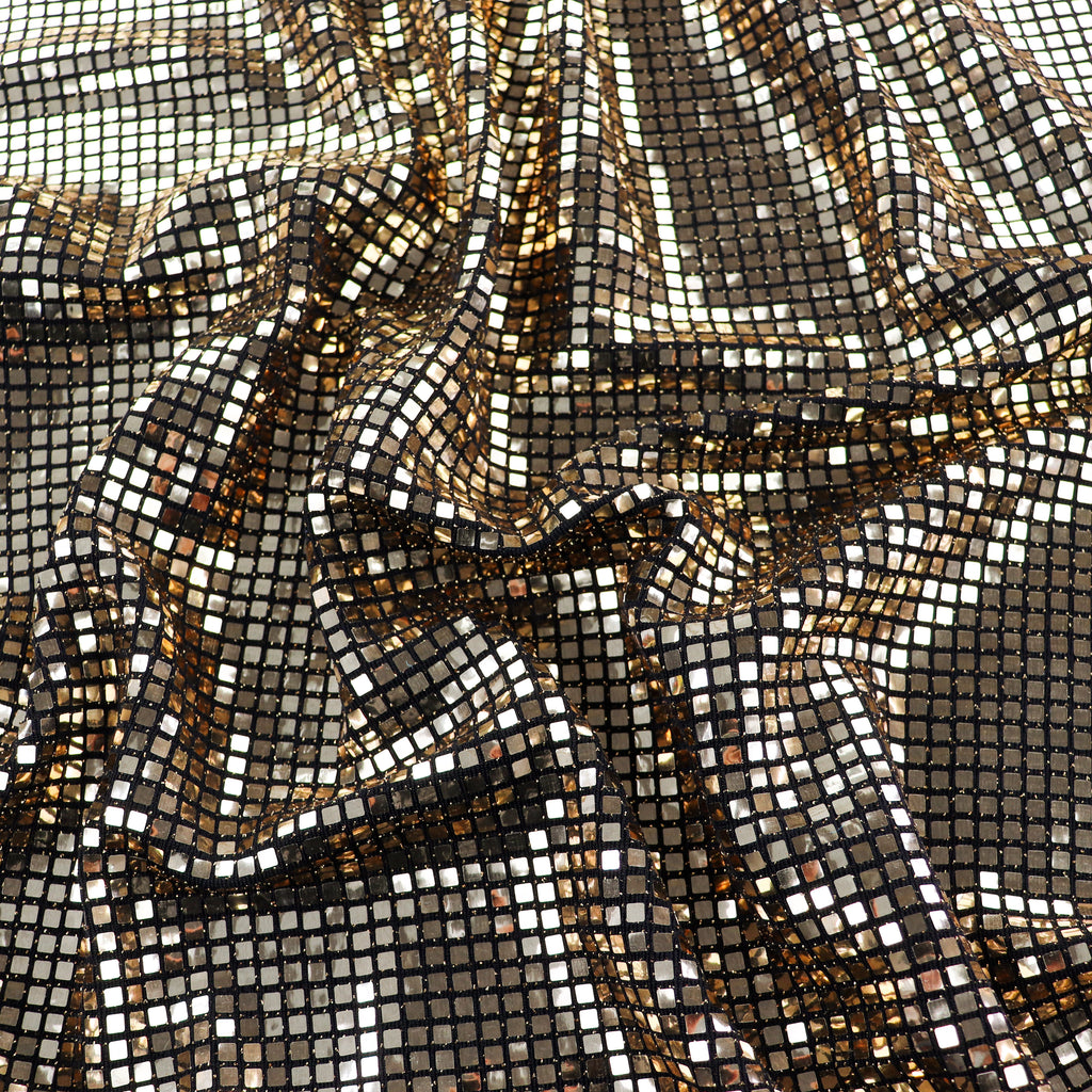 Holographic Square Sequin Stretch Lurex Fabric