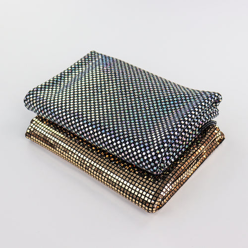 Holographic Square Sequin Stretch Lurex Fabric