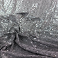 Grey & Silver Sequin Lurex All Way Stretch Fabric