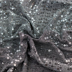 Grey & Silver Sequin Lurex All Way Stretch Fabric