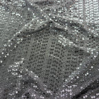 Grey & Silver Sequin Lurex All Way Stretch Fabric