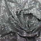 Grey & Silver Sequin Lurex All Way Stretch Fabric
