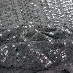 Grey & Silver Sequin Lurex All Way Stretch Fabric