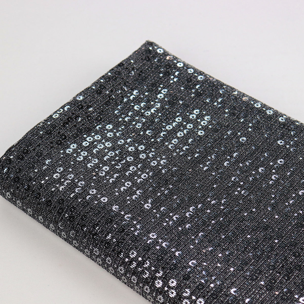 Grey & Silver Sequin Lurex All Way Stretch Fabric