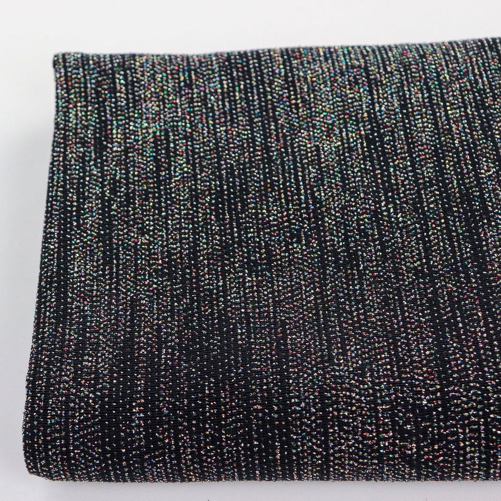 Rainbow Glitter Lurex All Way Stretch Fabric